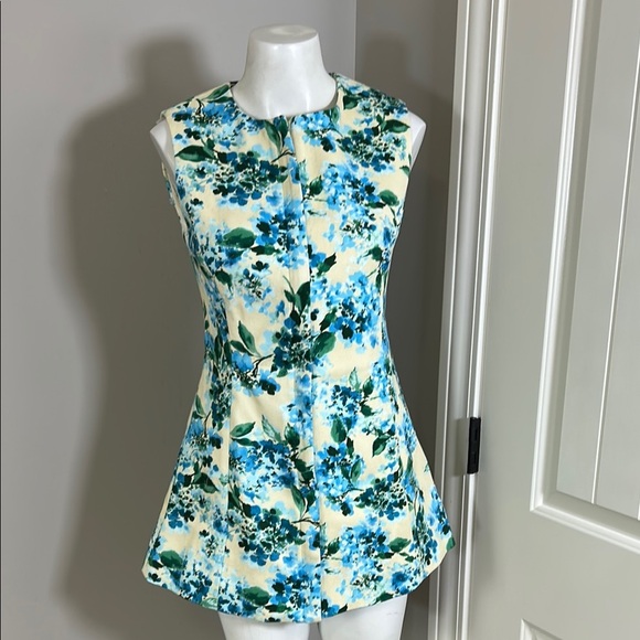 TUCKERNUCK Waters Edge Hydrangea Rhoda Tunic Top Blue Size 4 NEW - Picture 4 of 14